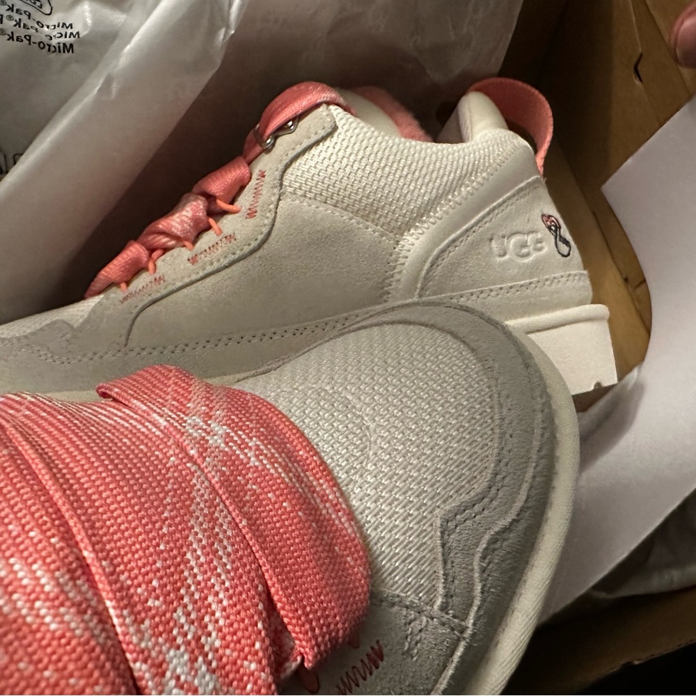 UGG White and Pink Sneakers - Picture 6 of 6